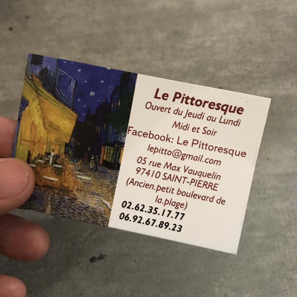 Mon avis LE PITTORESQUE
Restaurant réunionnais -Saint-Pierre
Réunion